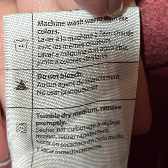 Carhartt Jacket Terra Cotta Pink Mock Neck Zip Sweat Comfy Casual Fall Knit M - Picture 10 of 10